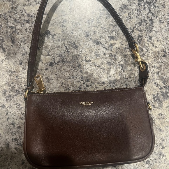 Coach Handbags - SOLD Coach Dark Brown Leather Shoulder Bag